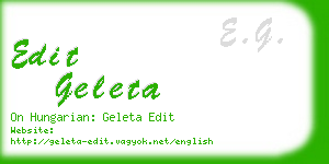 edit geleta business card